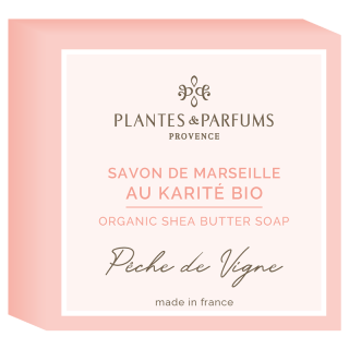 Fersken Marseille såpe with Organic Shea Butter 100 gr (stykkesåpe)