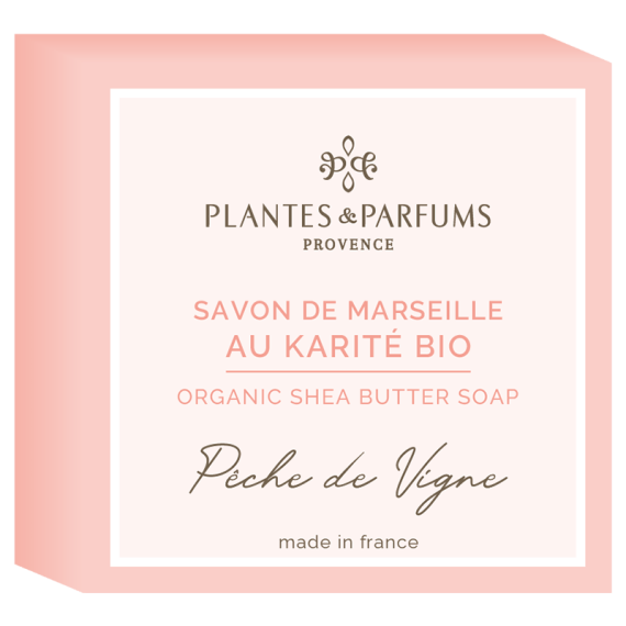 Fersken Marseille såpe with Organic Shea Butter 100 gr (stykkesåpe)